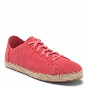 TOMS Lena Suede Espadrille Sneakers Hibiscus 8.5 NWT
